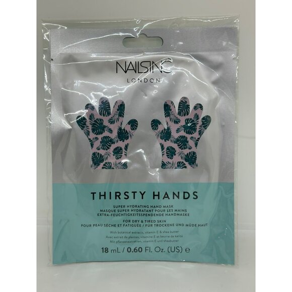 Nails Inc London Thirsty Hands Super Hydrating Hand Mask 18ml 0.60oz Vitamin E - Picture 1 of 3